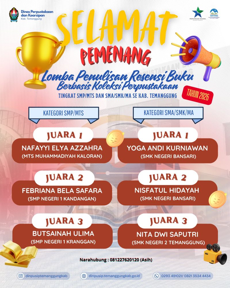 Pengumuman Pemenang Lomba Resensi