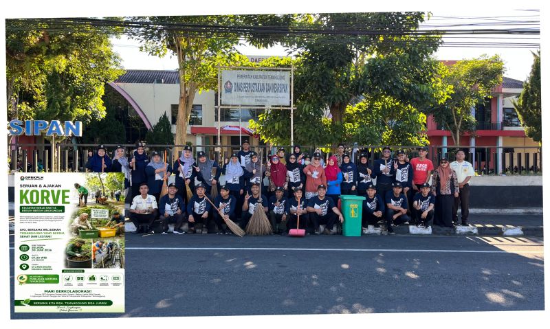 Kegiatan Kerja Bhakti Bersih-Bersih Lingkungan Dinpusip