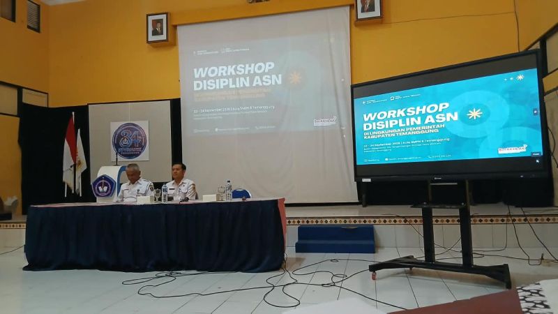 Workshop Disiplin ASN di Aula SMP N 6 Temanggung