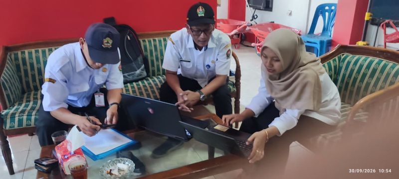 Visitasi pendataan perpustakaan Desa Campurejo Kec. Tretep